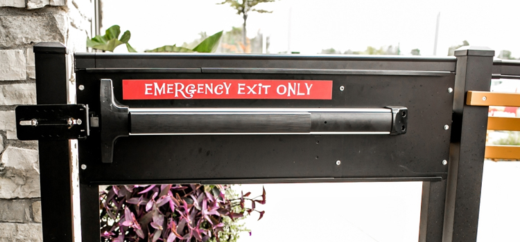 emergency push bar installation in Lawndale